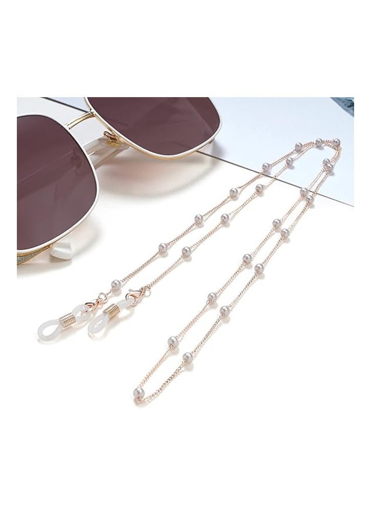 واي جيه سلسلة نظارات مطرز اللؤلؤ ، سلسلة نظارات شمسية عصرية ، نظارات مشغوخي ، نظارات ، قلادة ، نظارات ، قلادة ذهبية ، 1 قطعة - Image 4