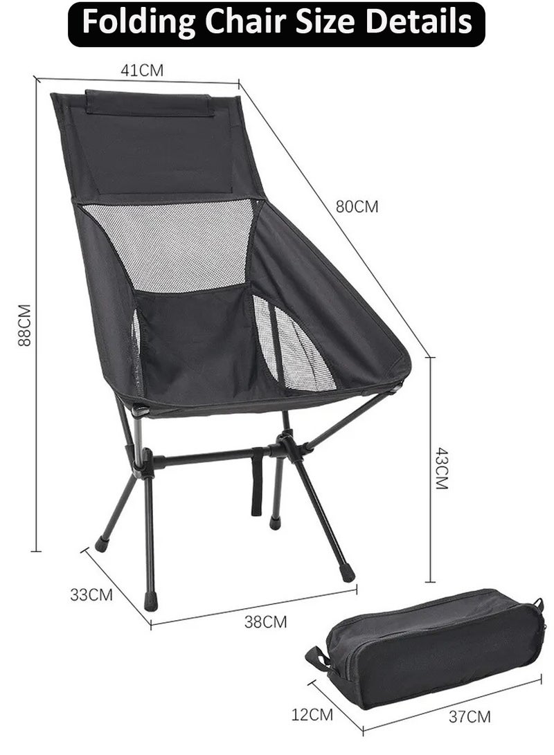 New Camping Chair Portable Folding Chairs with Carry Bag for Outside, Trips, Hiking, Picnic, Fishing, BBQs, Garden, Beach Chair Lawn Chair, Foldable Chair Compact and Lightweight for Backpacking Outdoors  - Image 5