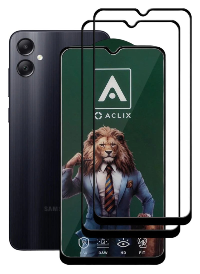 ACLIX 2 Pieces Antistatic ESD Dustproof Premium Quality High Definition Tempered Glass Screen Protector Designed For Samsung Galaxy A05 - Image 1