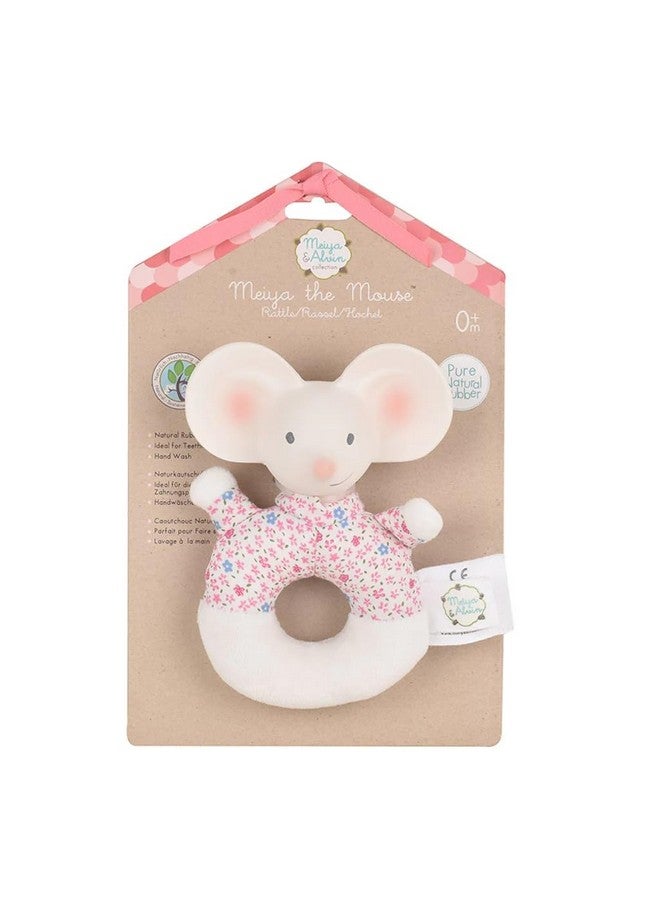 Tikiri Meiya The Mouse Soft Rattle with Rubber Head (Pink) - Image 3