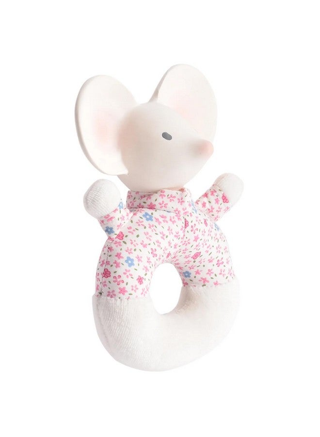 Tikiri Meiya The Mouse Soft Rattle with Rubber Head (Pink) - Image 2