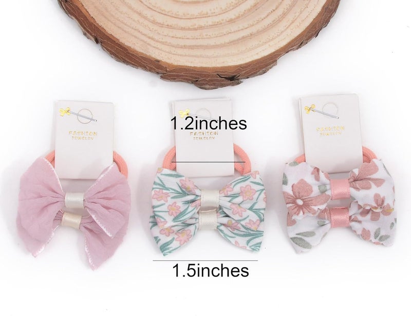BIANHUAN Boutique Baby Bow Hair Accessories  20 Pcs 12 Inch Elastics Ponytail Holders with Bows for Toddlers and Little Girls SetA - Image 2