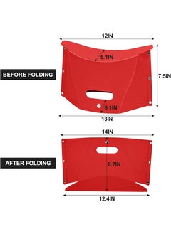 GTC GTC® Portable Folding Plastic Paper Stool Sturdy & Lite Weight for Train Subway Camping Hiking Fishing, Opens Easily Easy to Carry (Pack of 2, Red)  - Image 3