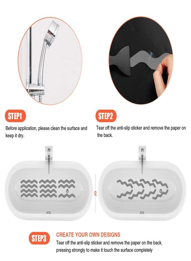 Secopad USA Patented Anti Slip Shower Stickers 24 PCS Safety Bathtub Strips Adhesive Decals with Premium Scraper for Bath Tub Shower Stairs Ladders Boats (Gray) - Image 5