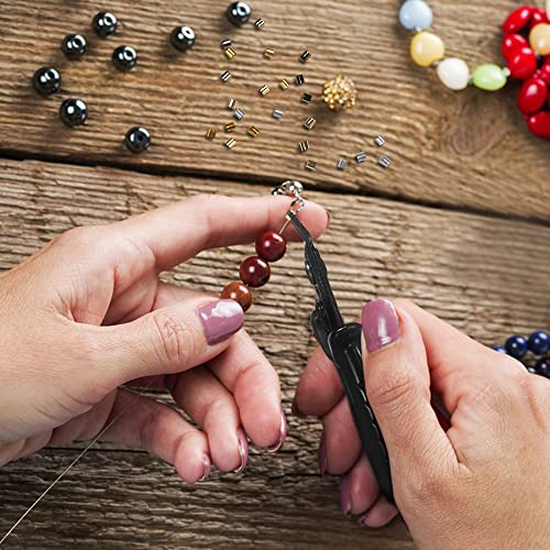 lyfLux Jewelry Crimping Pliers & 1000 Pieces Tube Crimp Beads (4 Colors) for Beading Bracelets Necklaces - Secure Crimps, Easy Jewelry Making & Repair Tool Set - Image 2