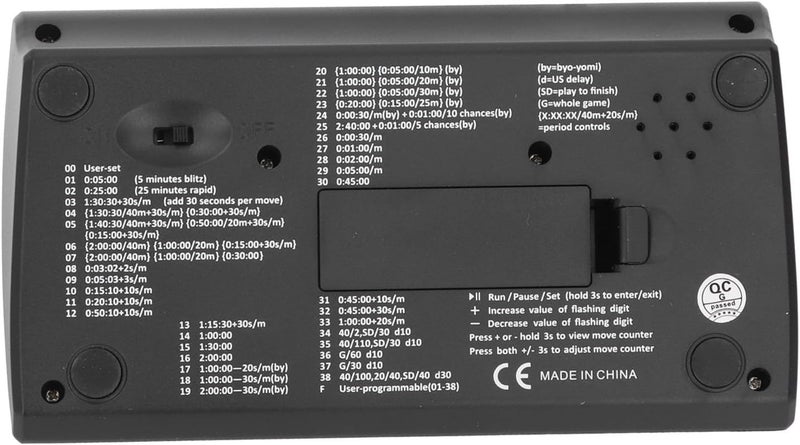 Chess Clock, Digital Timer with 7 Timing Functions, 38 Preset Rules, Intelligent Preservation, Flexible Operation, for Professional and Home Games, Weiqi, Chess Tournaments - Image 2