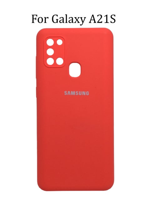 غطاء واقٍ من السيليكون لهاتف Samsung Galaxy A21S جراب رفيع وأنيق مع بطانة داخلية من الألياف الدقيقة