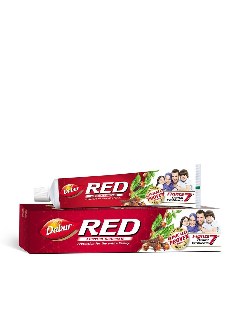 Dabur - Dabur Red Ayurvedic Toothpaste for Teeth & Gums | Enriched with Potent Ayurvedic Ingredients | For Healthy Gums & Strong Teeth - 100g - Image 1