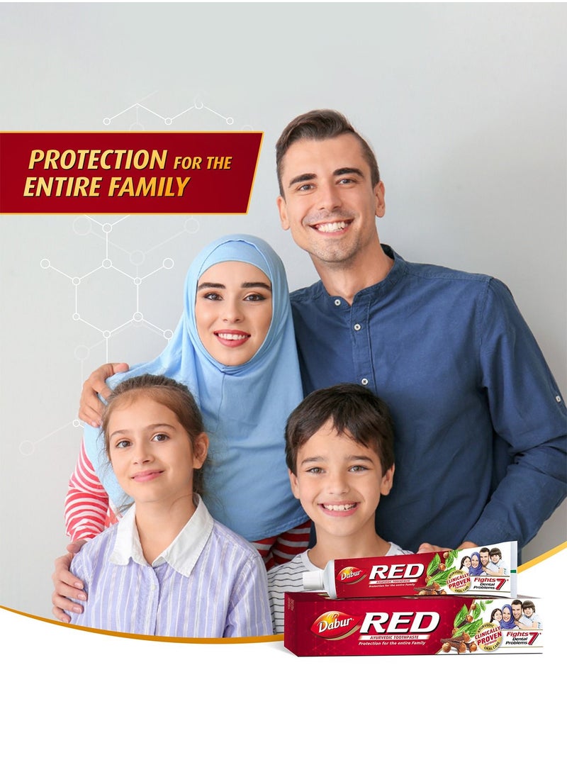 Dabur - Dabur Red Ayurvedic Toothpaste for Teeth & Gums | Enriched with Potent Ayurvedic Ingredients | For Healthy Gums & Strong Teeth - 100g - Image 1