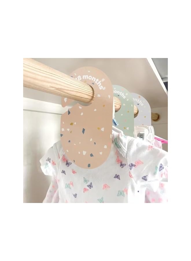 Green Tiger 8 Pack Baby Closet Divider, Durable Baby& Girl Wardrobe Organizer, Double-Sided Colorful Hanger Dividers for Newborn to 24 Months - Image 5