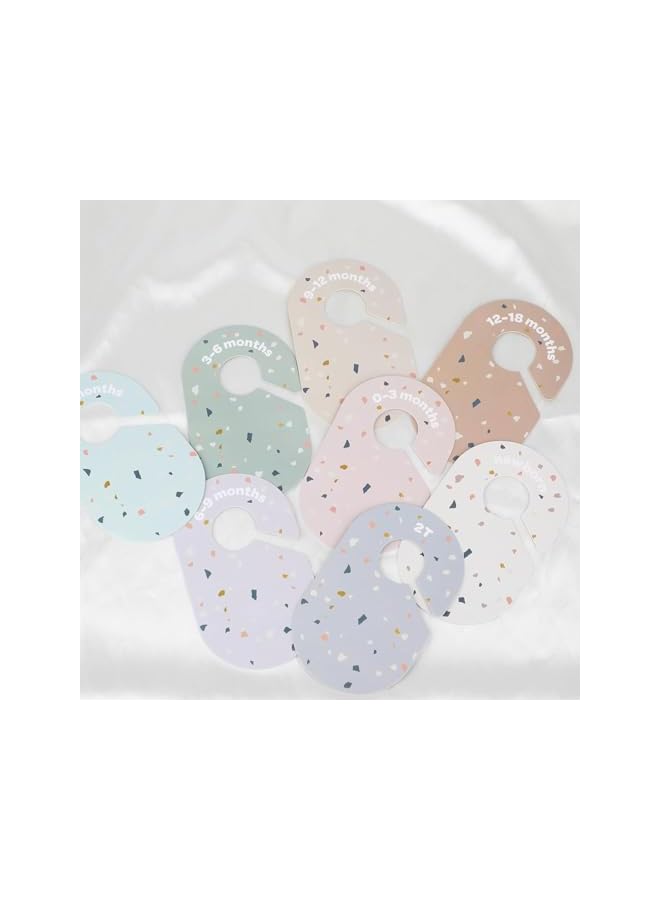 Green Tiger 8 Pack Baby Closet Divider, Durable Baby& Girl Wardrobe Organizer, Double-Sided Colorful Hanger Dividers for Newborn to 24 Months - Image 3