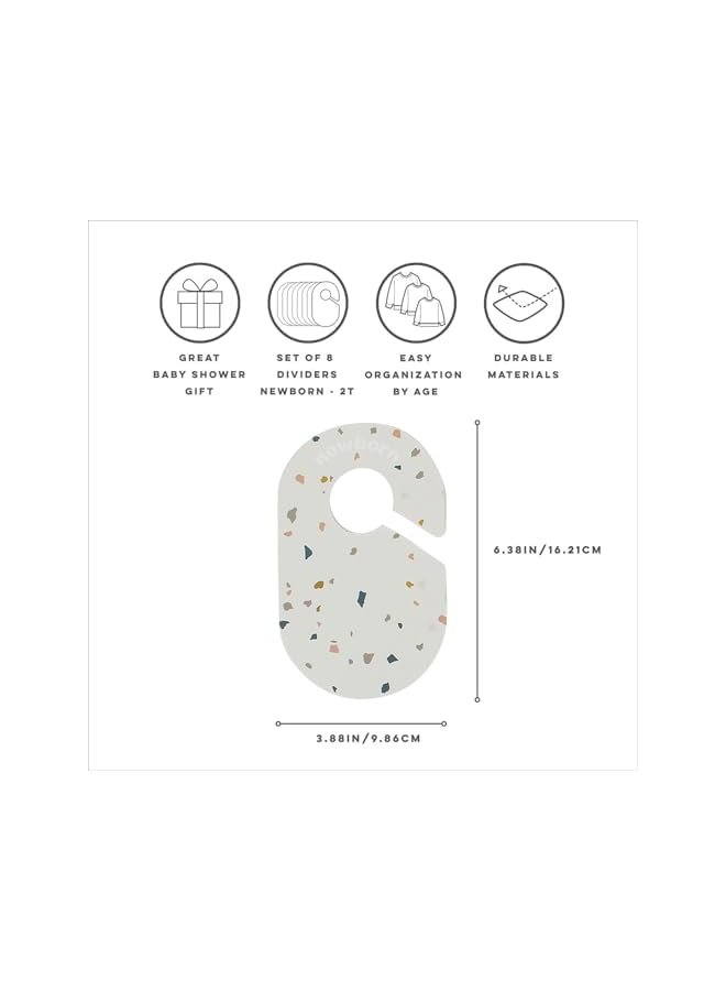 Green Tiger 8 Pack Baby Closet Divider, Durable Baby& Girl Wardrobe Organizer, Double-Sided Colorful Hanger Dividers for Newborn to 24 Months - Image 2