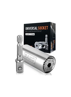RAK Universal Socket Grip (7-19mm) Multi-Function Ratchet Wrench Power Drill Adapter 2Pc Set - Tool for Men, DIY Handyman, Father/Dad, Husband, Boyfriend, Him, Women  - Image 2