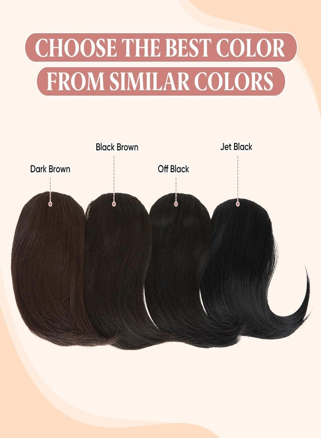 سارلا وصلات شعر صناعية سوداء وبنية اللون من سارلا، غرة جانبية، غرة مستقيمة للنساء - Image 3