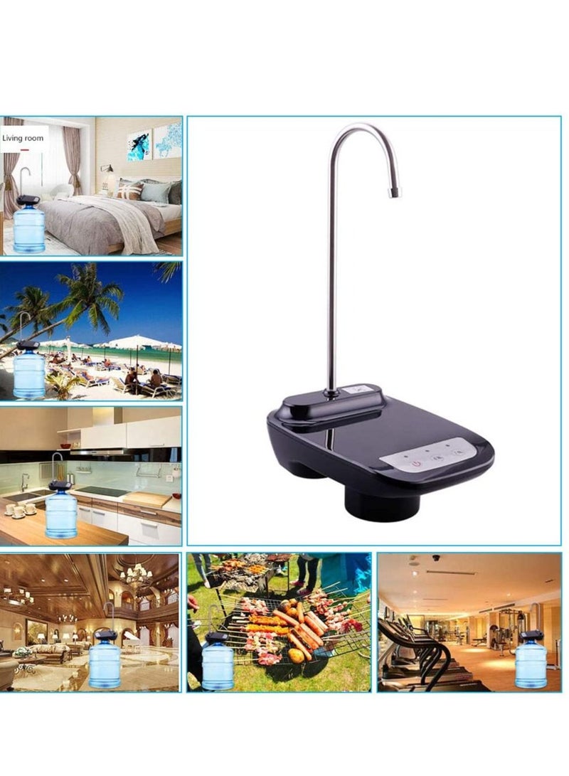 Drinking Water Dispenser Pump, Low Noise USB Charging Automatic Water Pump for Universal 2-5 Gallon Bottle, Electric Portable Water Bottle Dispenser for Kitchen, Home, Office, Camp