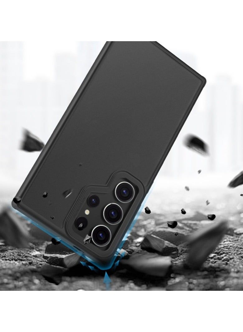 إكس ليفيل جراب X-Level Armor Series غير لامع من الدرجة العسكرية ومضاد للسقوط لهاتف Samsung Galaxy S25 Ultra (أسود) - Image 3