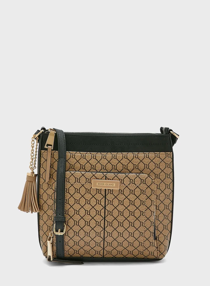 RIVER ISLAND Houndstooth Tote