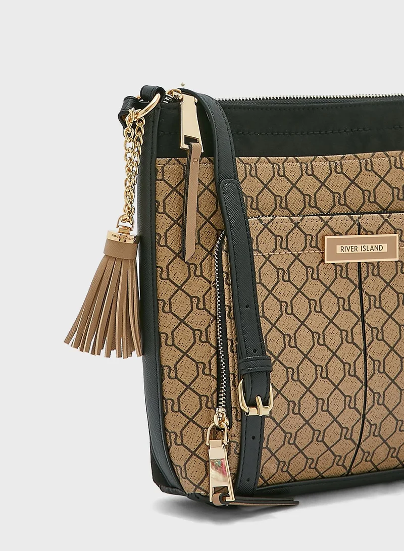 RIVER ISLAND Houndstooth Tote