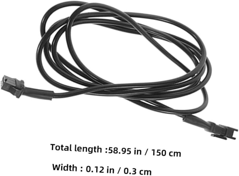 PRETYZOOM Neon LED Light Extension Cable 2Pcs Flexible PVC Wire For Easy Car Installation - Image 4