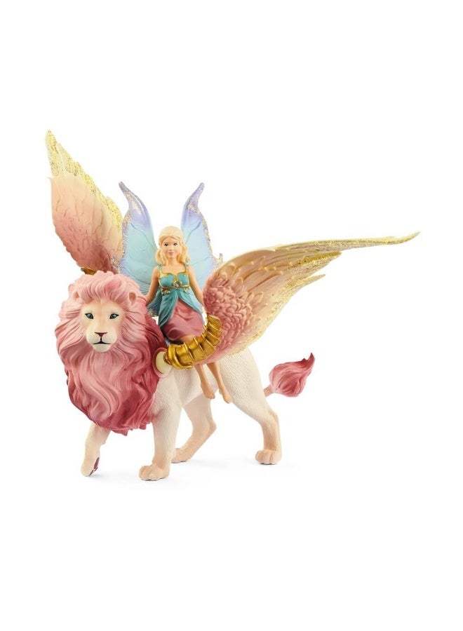 Schleich Fairy in Flight on Winged Lion Figure - Image 1