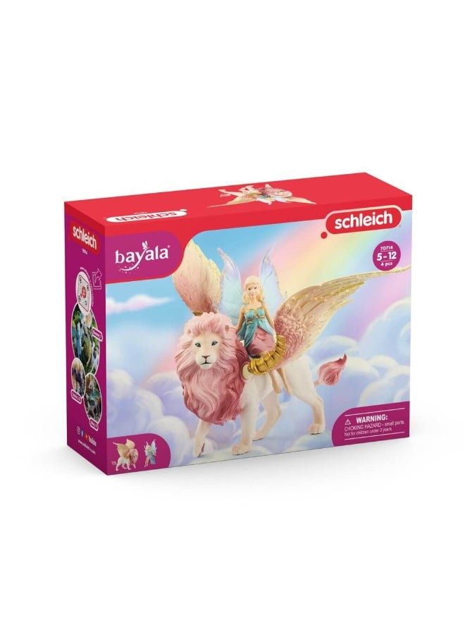 Schleich Fairy in Flight on Winged Lion Figure - Image 2