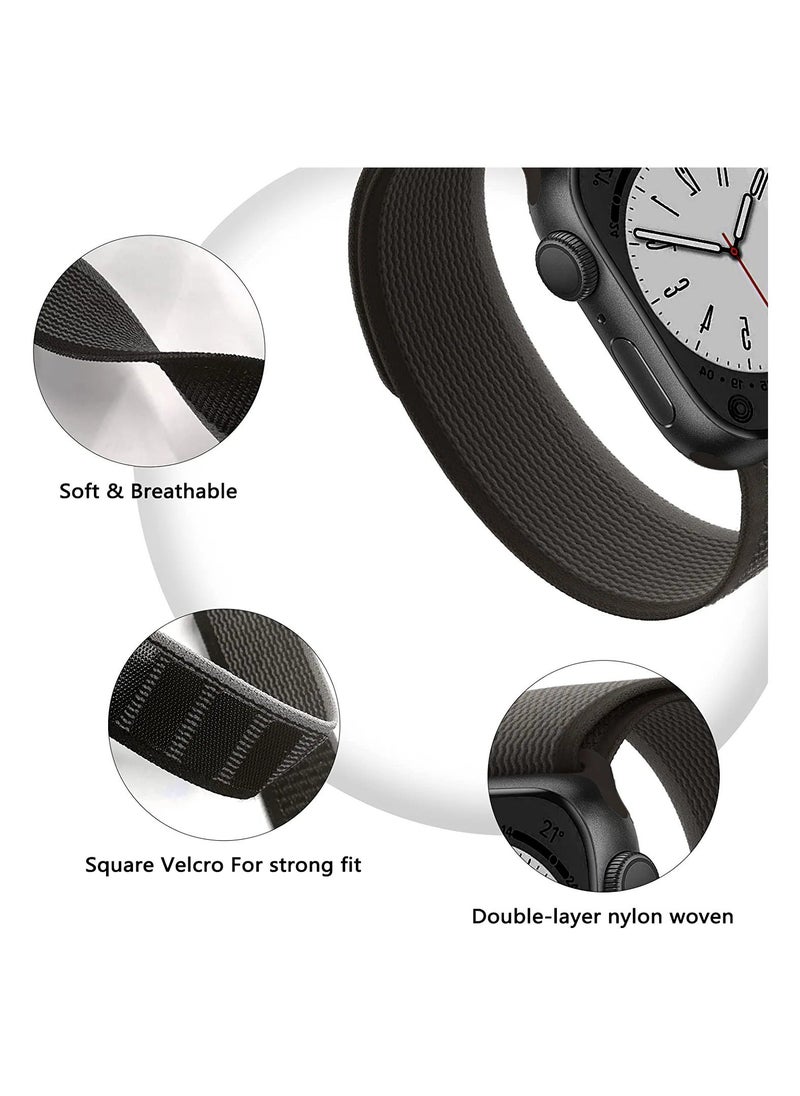 Generic - 3 Pack Trail Loop Nylon Band Compatible with Apple Watch Band 49mm 45mm 44mm 42mm Women Men,Adjustable Sport Breathable weave Strap Compatible for Apple Watch Ultra Series 87654321SE - Image 1