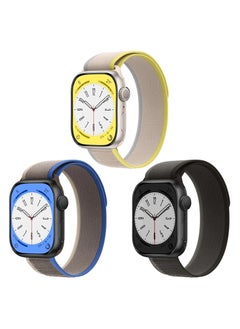 3 Pack Trail Loop Nylon Band Compatible with Apple Watch Band 49mm 45mm 44mm 42mm Women Men,Adjustable Sport Breathable weave Strap Compatible for Apple Watch Ultra Series 87654321SE