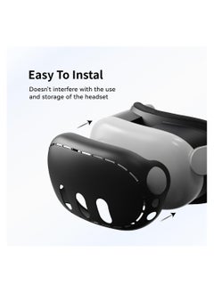 KASTWAVE VR Shell Cover Skin for Quest 3 Headset Accessories, Silicone Headset Protector for Quest 3 VR Headsets, Anti Scratch Dust Shock  - Image 5
