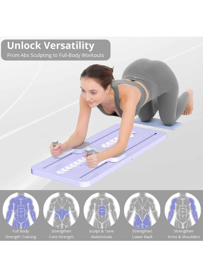 Rock Pow Pilates Board,Pilates Reformer Set,Multifunctional Abdominal Board,Foldable Pilates Reformer Board,Ab Ab Core Trainer Machine - Image 5