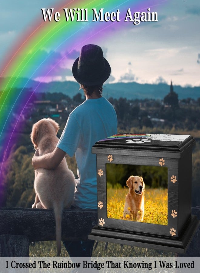 ADMLC Large Wooden Pet Memorial Urns with Photo Frame - Keepsake Memory Box for Cremation Ashes, Casket Burial Urn for Pets - Image 4