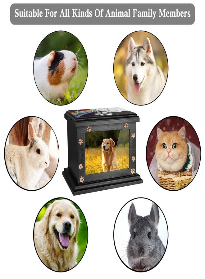 ADMLC Large Wooden Pet Memorial Urns with Photo Frame - Keepsake Memory Box for Cremation Ashes, Casket Burial Urn for Pets - Image 5