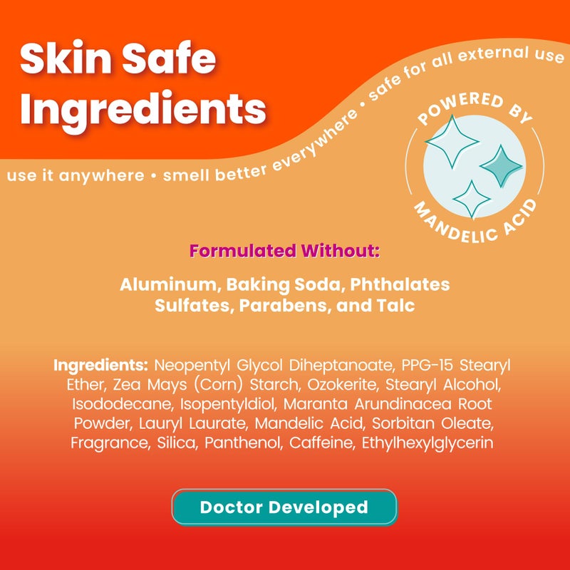 Lume Whole Body Deodorant - Smooth Solid Stick - 72 Hour Odor Control - Aluminum Free, Baking Soda Free and Skin Loving - 2.6 Ounce (Pack of 3) (Clean Tangerine) - Image 2