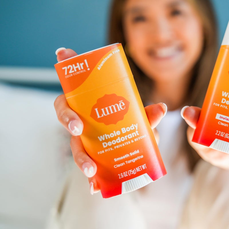 Lume Whole Body Deodorant - Smooth Solid Stick - 72 Hour Odor Control - Aluminum Free, Baking Soda Free and Skin Loving - 2.6 Ounce (Pack of 3) (Clean Tangerine) - Image 4
