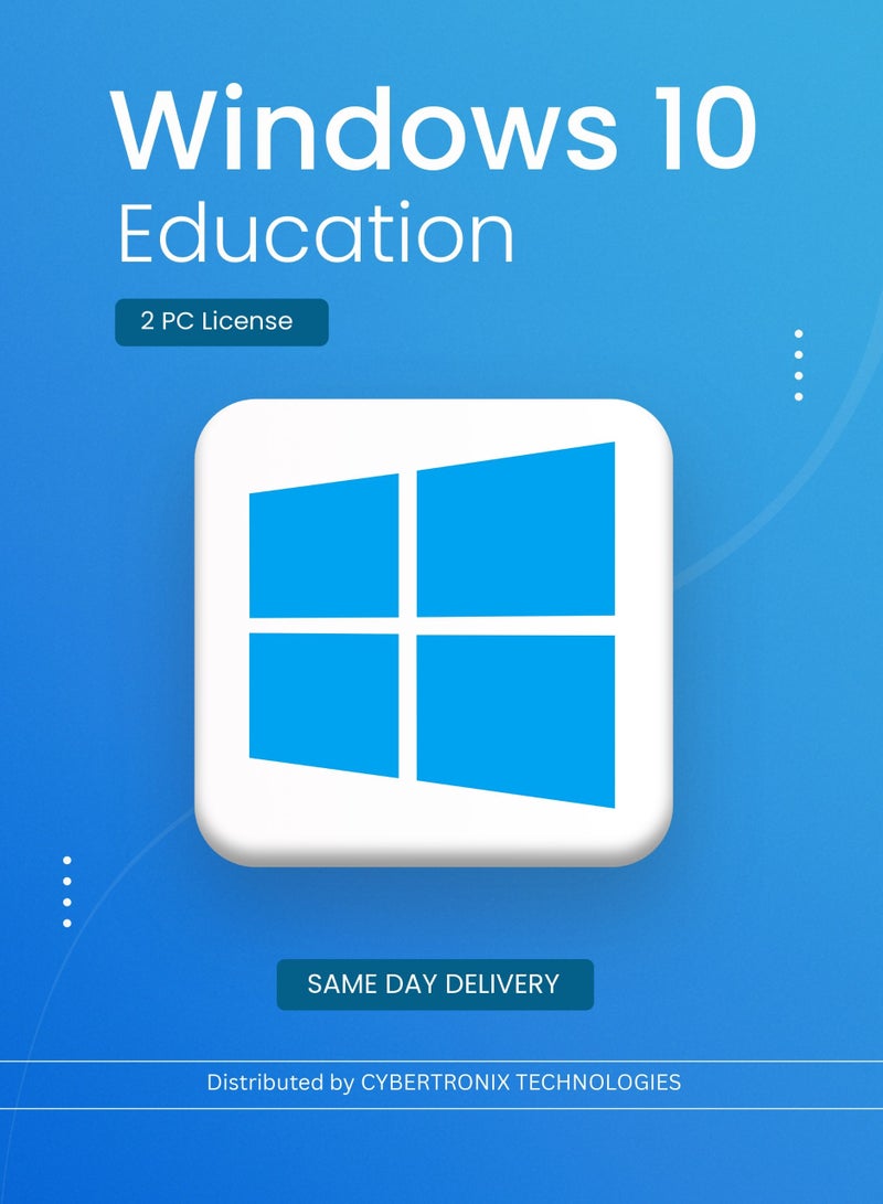 Windows Microsoft Windows 10 Education | 2 PC License | Digital License | SAME DAY DELIVERY