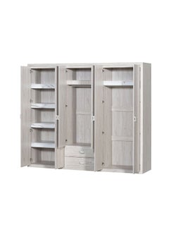 V2 Tisley 6 Door Wardrobe Extra Sturdy Closet Clothes Storage Cupboard Modern Design Space Saving Swing Door Cabinet For Bedroom L235Xw55Xh201.5Cm - L.Oak/White Faux Marble - pzsku/Z50D35060B20B505F49DCZ/45/_/1731934318/1dd347c3-79fc-4b5f-b26a-5e5f6f46c6ee