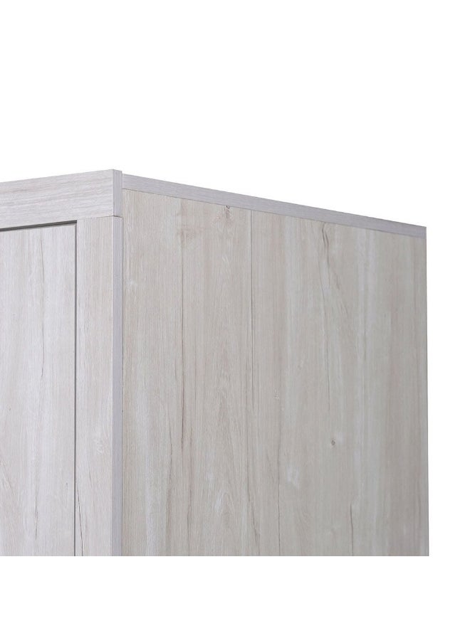 DANUBE HOME V2 Tisley 6 Door Wardrobe Extra Sturdy Closet Clothes Storage Cupboard Modern Design Space Saving Swing Door Cabinet For Bedroom L235Xw55Xh201.5Cm - L.Oak/White Faux Marble  - Image 5