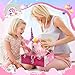 Toyze 22Piece Unicorn Gift Set for Girls Ages 38 Pink Stuffed Animal Plush Toy with Jewelry Kit DIY Coloring Book Hair Accessories Birthday Party Favors for Kids Toddler Girls Toys - Image 4