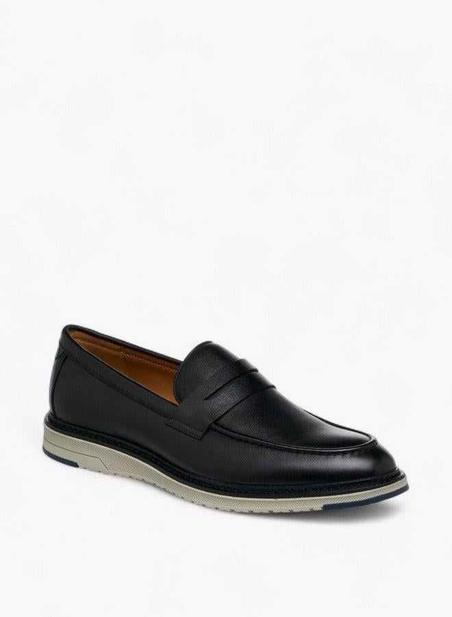 DUCHINI Men's Solid Slip-On Loafers - Image 1