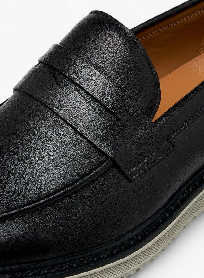 DUCHINI Men's Solid Slip-On Loafers - Image 4