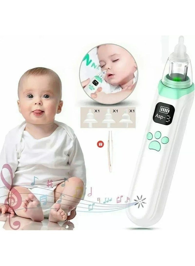 xppier Electric Silent Baby Nasal Aspirator Automatic Nose Cleaner With Silicone Nose Tips Music Soothing Function Rechargeable Portable Nasal Aspirators - Image 1