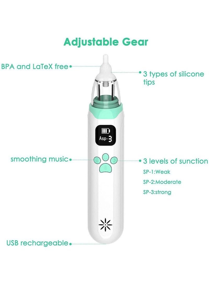 xppier Electric Silent Baby Nasal Aspirator Automatic Nose Cleaner With Silicone Nose Tips Music Soothing Function Rechargeable Portable Nasal Aspirators - Image 5