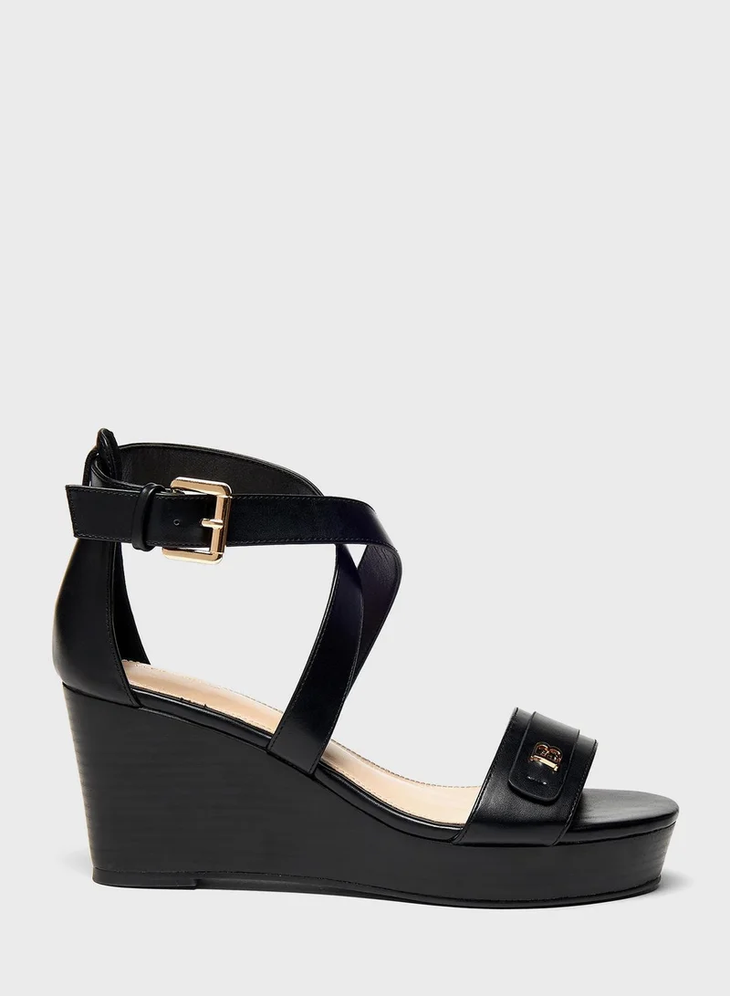 شو اكسبرس Multi Strap Wedge Sandals