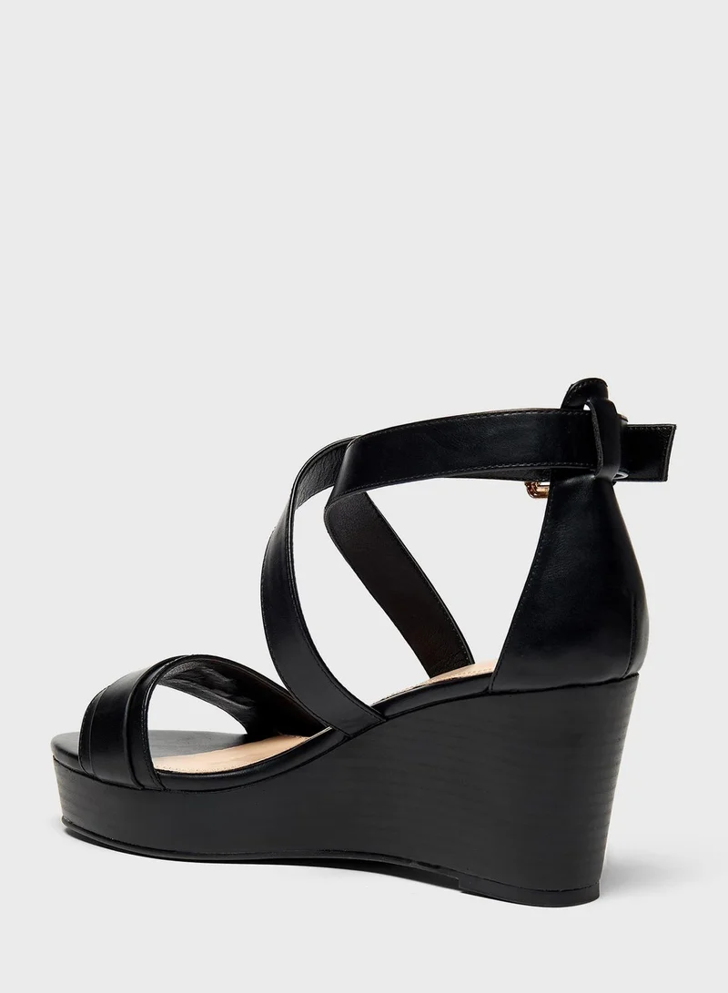 شو اكسبرس Multi Strap Wedge Sandals