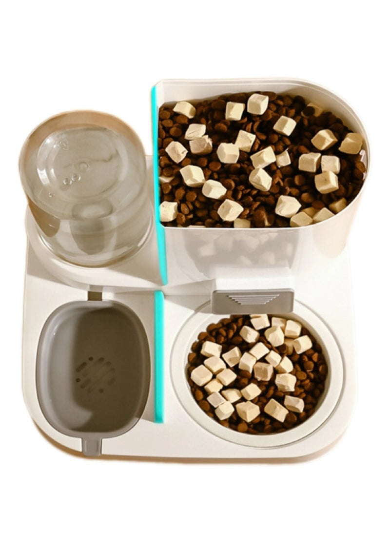 xppier 2 in 1 Automatic Pet  Feeder and Water Dispenser Set, Large Capacity Dog Cat Food and Water Bowl, 2.3 Liter Gravity Food Feeder with 1.3 Liter Water Dispenser, Good for Travel Supply  - Image 4