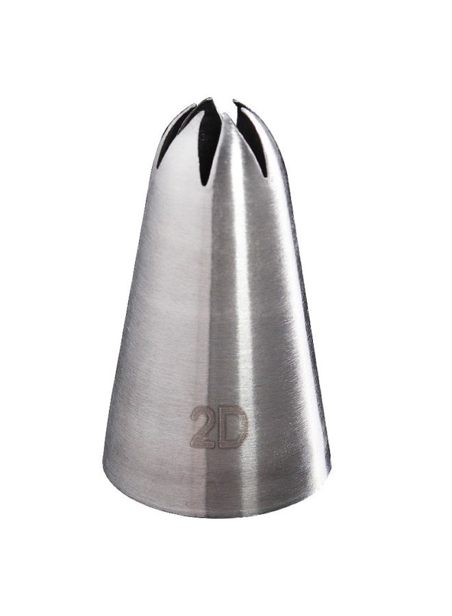 304 Stainless Steel Mounted Nozzle Single Dissolved Bean Cookies Rose Nozzle Peach Puff Milk Nozzle Baking Household-Specifications:Korean Style Skirt Decorating Nozzle Seamless Small Size 070 - Image 5