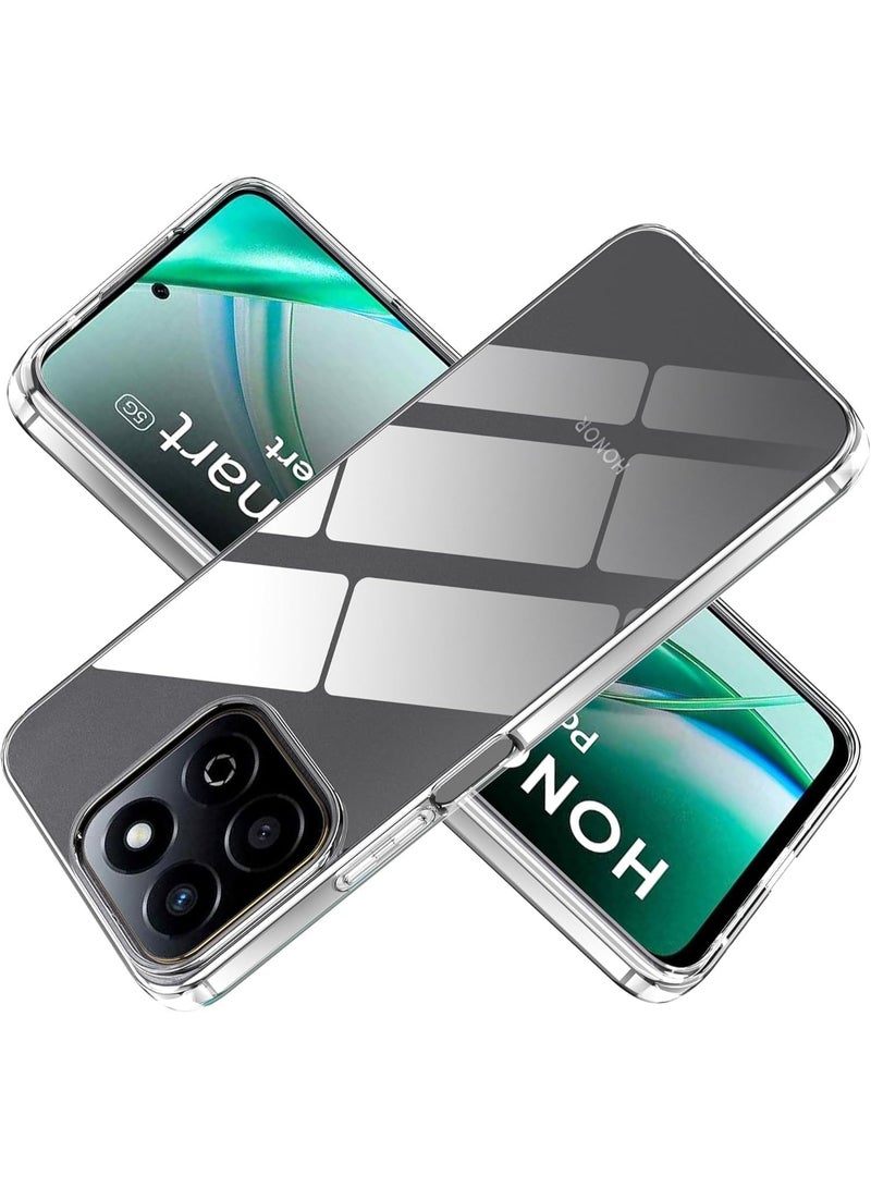 Lion Store case for Honor 200 Smart 5G, liquid silicone case for Honor X7C, soft protective case, high-quality TPU silicone mobile phone case for Honor X7C, transparent.