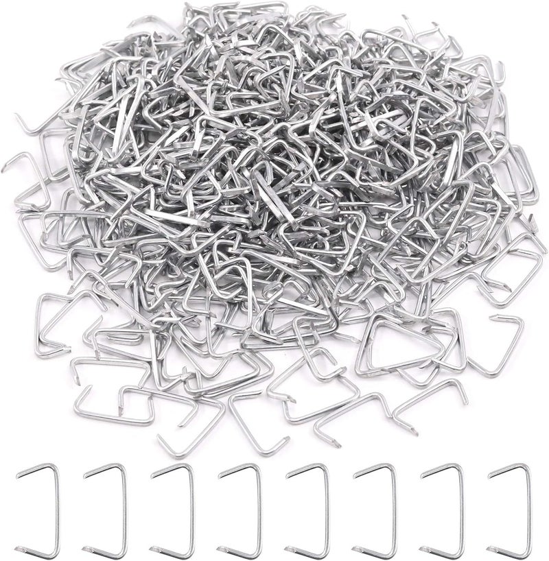 Keadic 1000Pcs 3/4" Galvanized Hog Rings Assortment Kit, Professional Upholstery Hog Rings Installation Kit fo Upholstery, Bungee Shock, Meat & Sausage Casings, Animal Pet Cages - Image 1
