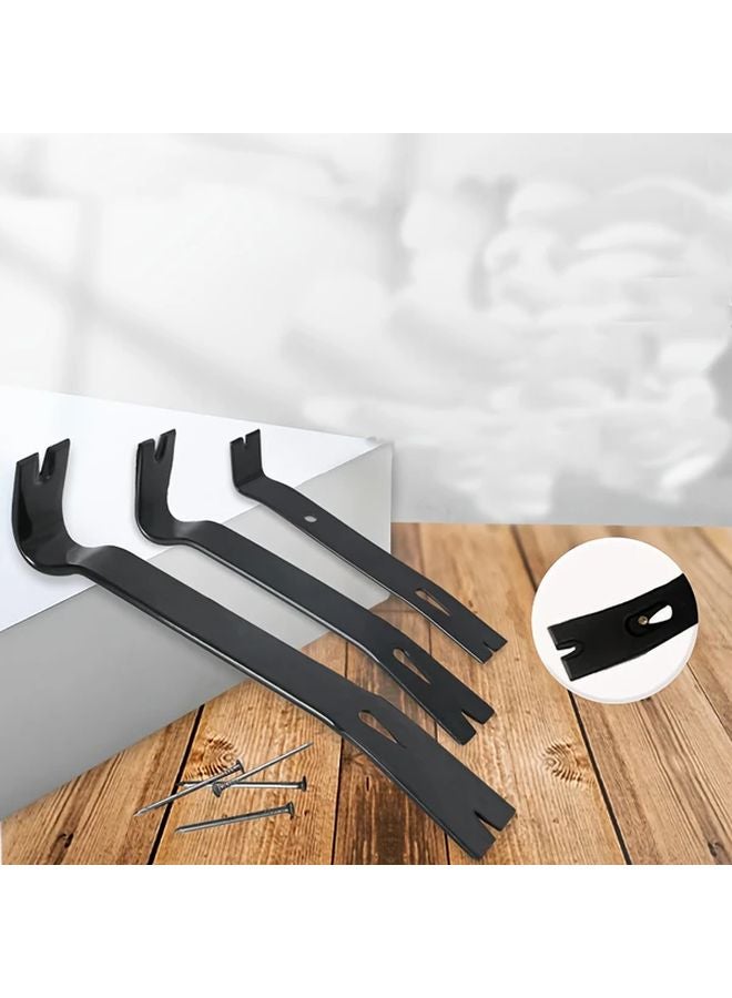 2 Piece Heavy Duty Metal Pry Bar Manual Tool For Carpentry Car Tire Changes Wooden Box Opening - Image 5