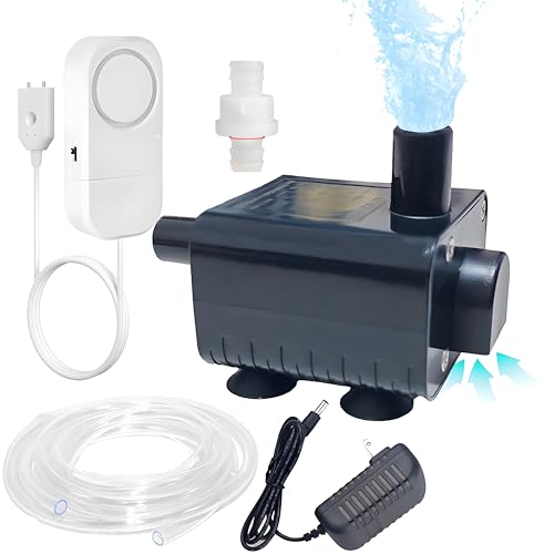 CSRBUY Auto Small Sump Pump with Water Sensor 88 FT Lift 84 GPH with Overflow AlarmCheck Valve Mini HVAC Condensate Removal Pump with Float Switch for DehumidifierAir ConditionerHydroponic 65 FT Tube - Image 1
