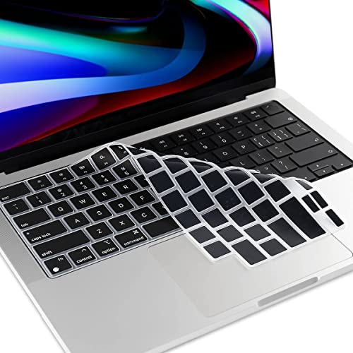 Oaky Keyboard Protector for MacBook Air 15.3" 13.6" M3 M2 2024-2021 [A3113 A2681 A3114 A2941] & MacBook Pro 14" 16" M3 M2 M1 (A2918 A2992 A2779 A2442 A2991 A2780 A2485)- Silicon Black - Image 3